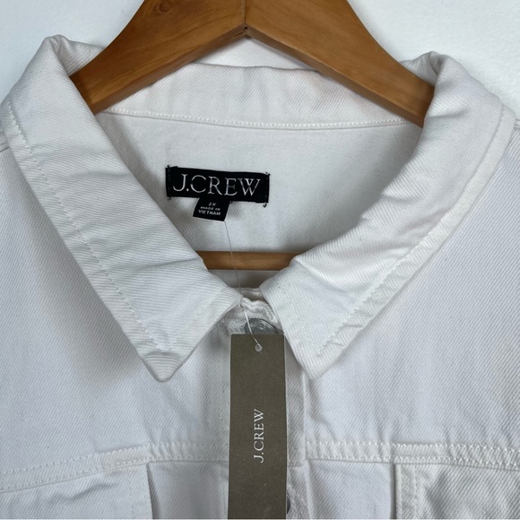 NWT J.Crew Size 2X LDenim blazer-jacket Women’s in white - Picture 13 of 15